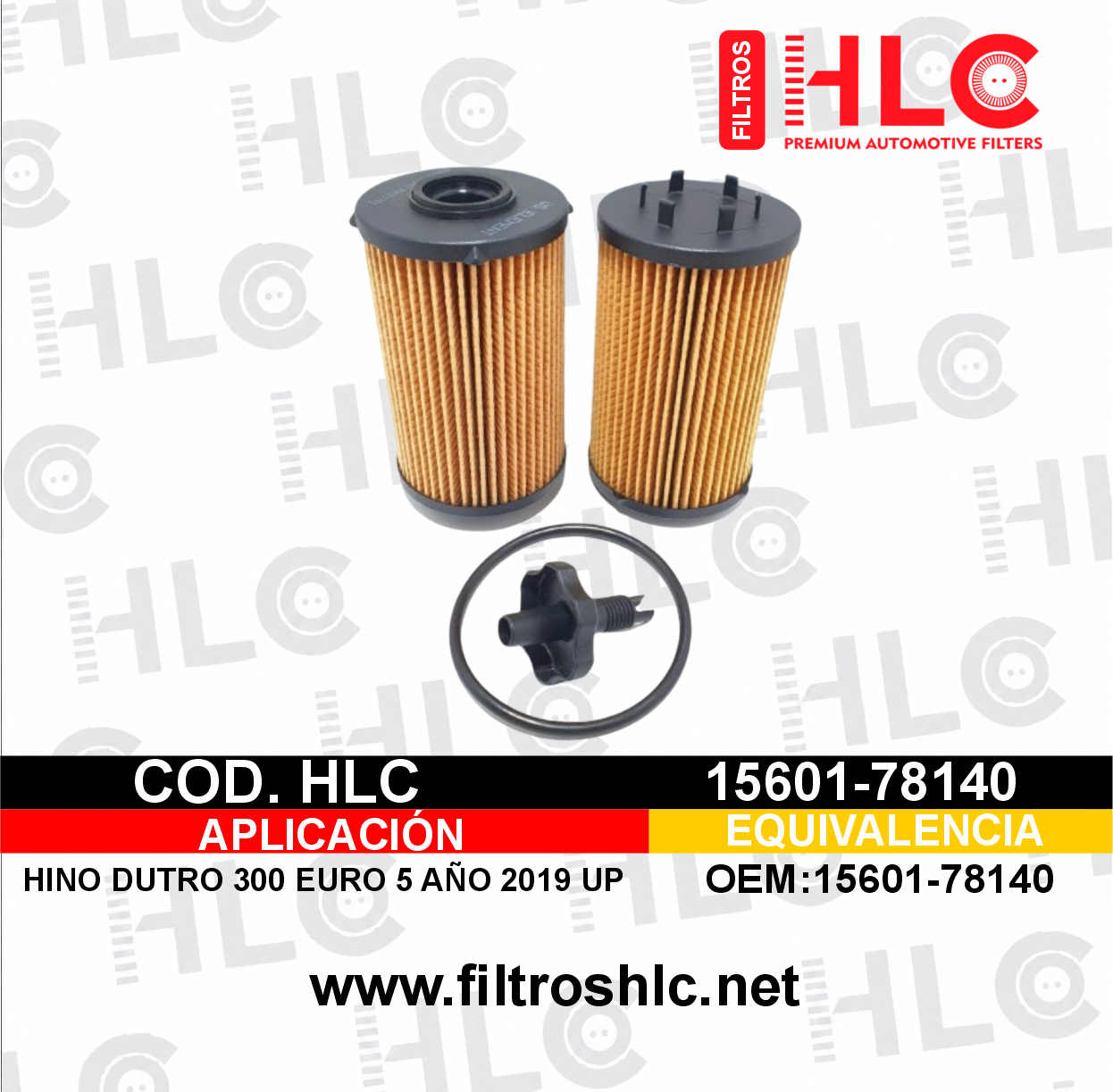 FILTRO DE ACEITE 15601-78140 (HINO 300 MODERNO) HLC