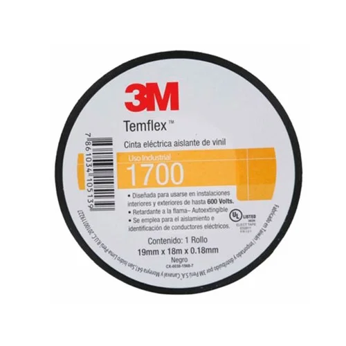 CINTA ELECTRICA AISLANTE DE PVC- USO GENERAL 1700-19mmx18mx0.18mm (3M)