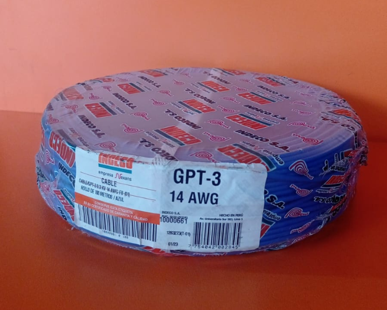 CABLE/GPT-3 0.3KV 14 AWG FB(01) POR METRO/AZUL