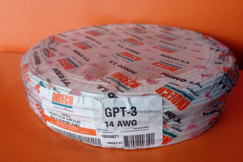 CABLE/GPT-3 0.3KV 14 AWG FB(01) POR METRO / BLANCO