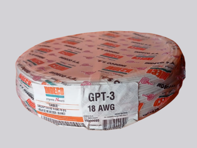 CABLE/GPT-3 0.3KV 18 AWG FB(01) POR METRO / BLANCO