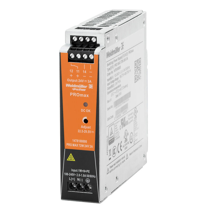 FUENTE DE ALIMENTACION WEIDMULLER PRO MAX 72w 24v 3A