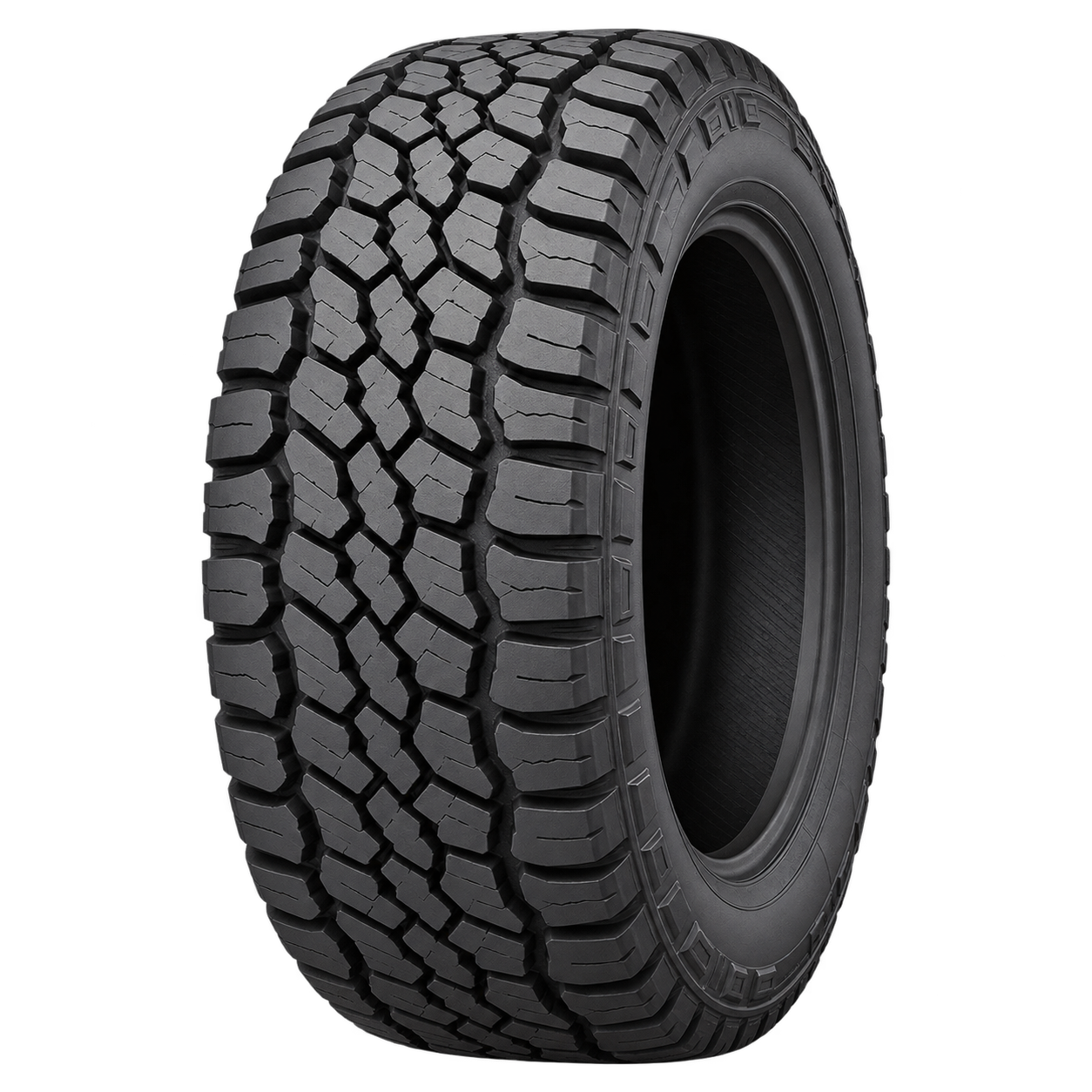 Neumático referencial Michelin LT265/75R16, uso A/T mixto. Modelo y dibujo exactos por confirmar.