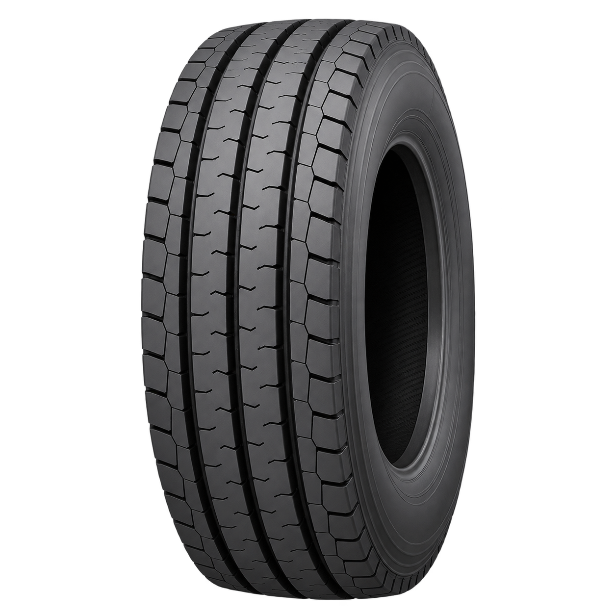 Neumático referencial Michelin 265/70R19.5, uso Servicio regional. Modelo y dibujo exactos por confirmar.